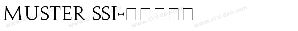 Muster SSi字体转换